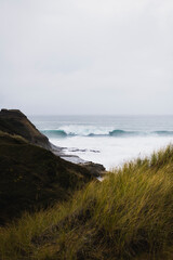 Ocean waves in coastal Oregon during severe weather