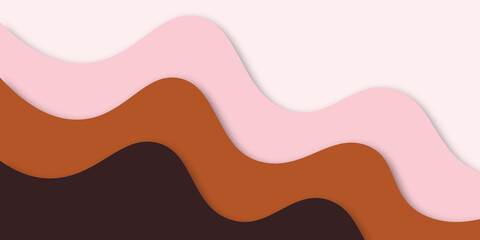 abstract background with circles and stripes. Multi color curve line background red vector overlap paper layer with white space for text and message design. 