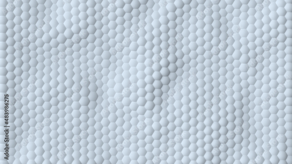 Poster white hexagon background pattern 3d render