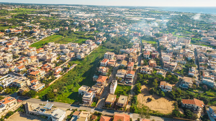 Aerial View of Cava d'Aliga, Scicli, Ragusa, Sicily, Italy, Europe