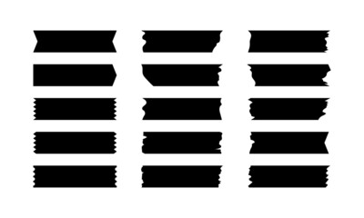 Blank Washi Tape. Vector Illustration of Decorative Pattern Tapes Isolated on White Background Graphic Design Template. For Gift and Other Creative Needs