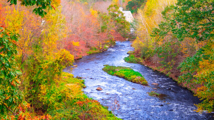 River , Autumn, Fall Foliage 