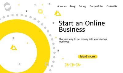 Vector illustration concept with universal abstract shapes, text for website design and development, application, responsive, programming, seo, maintenance, banner. Landing page templates.