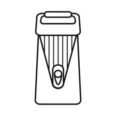 Vector illustration of grater and instrument icon. Graphic of grater and crockery vector icon for stock.