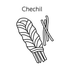 Fototapeta premium Vector design of chechil and cheese symbol. Web element of chechil and meal vector icon for stock.