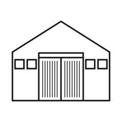 Isolated object of hangar and depot sign. Graphic of hangar and storage stock symbol for web.