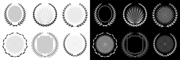 Wreath vector frame logo
