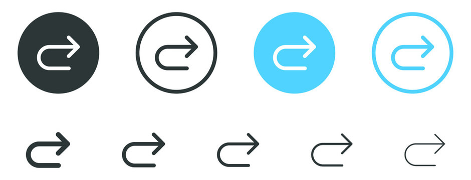 return icon redo arrow turn right symbols direction icons