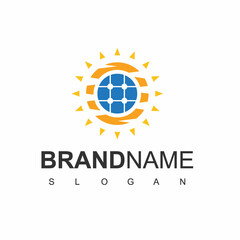 Solar Energy Logo Design Template