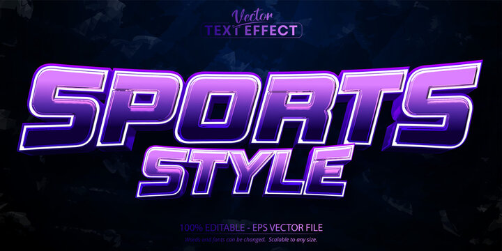Sport text effect, editable sports style text and game text style