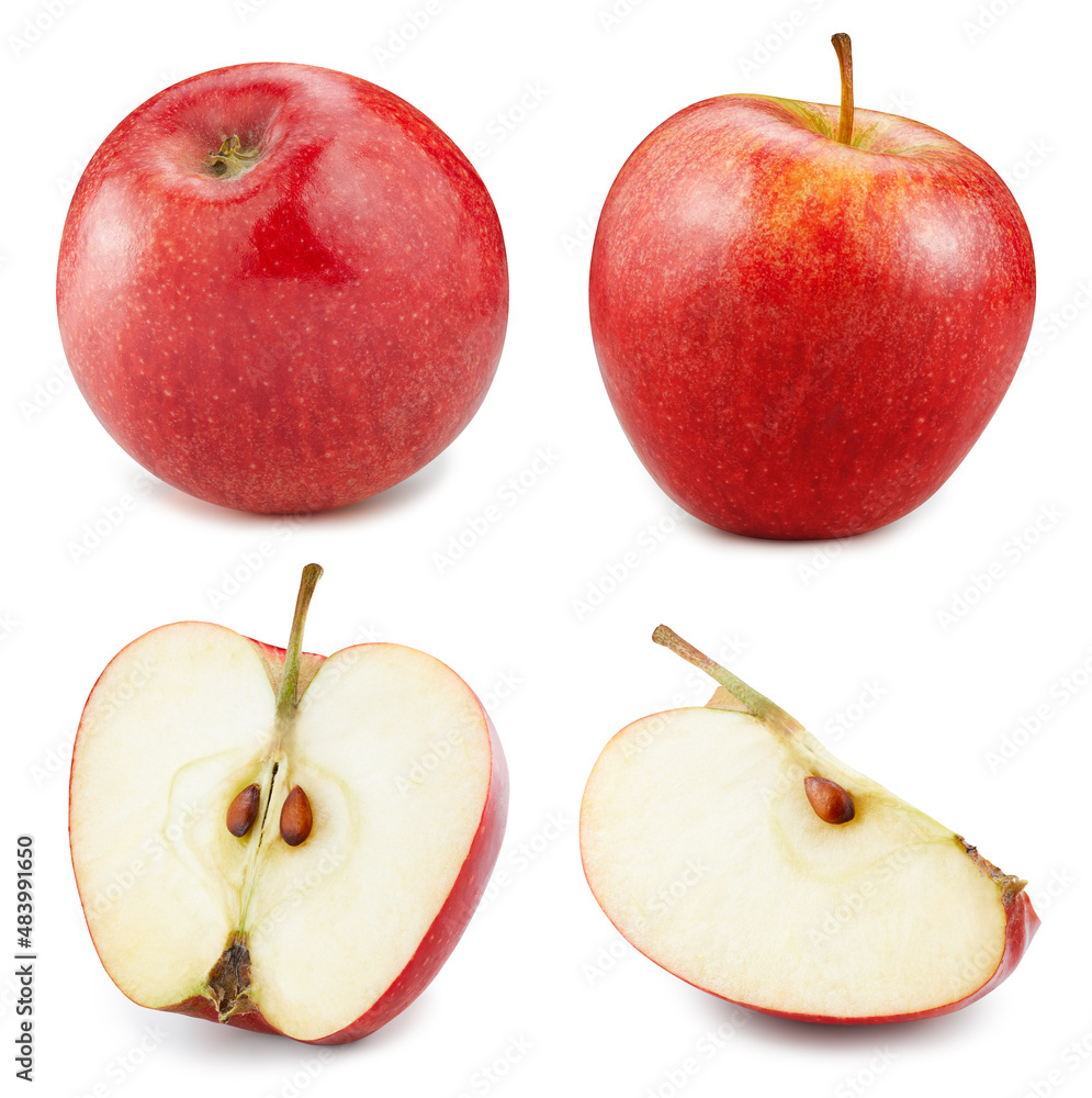 Wall mural red apple isolated on the white background - Wall murals