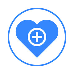 Obraz premium Add, favorite, to, heart icon. Blue vector sketch.