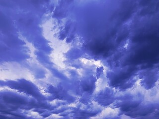 dense clouds, a large number of stormy clouds in the sky, cloudy sky, wild nature, fluffy clouds swirling