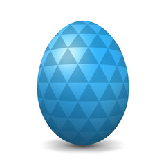 Blue chicken egg for easter Realistic and volumetric egg