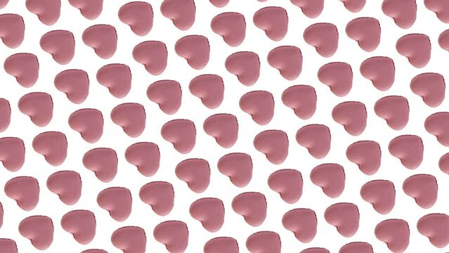 French macaroon cookies with raspberry and strawberry  pattern animated on a isolated background. advertising concept /High quality 4k sweets footage. Minimal motion design graphics art. The Concept o