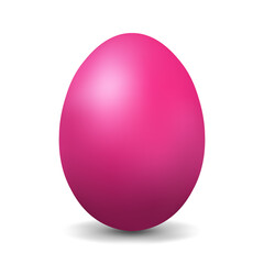 Pink chicken egg for easter Realistic and volumetric egg