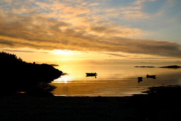 sunset on the sea