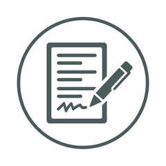 Blog, writing, write icon. Gray vector sketch.