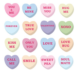 vector conversation hearts