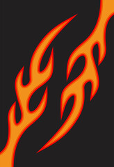 Simple background with flame pattern