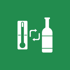 Ecology glyph icon. High temperature during waste processing. Recycled materials concept. Filled flat sign. Isolated silhouette vector illustration