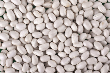 Background of white beans close up.