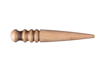 Wooden slicker isolated on white background.