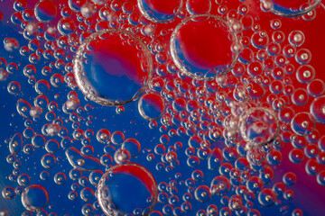 Abstract background of oil drops in water.