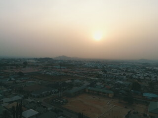 Aerial Photography of Sunset in Apo Resettlement Abuja