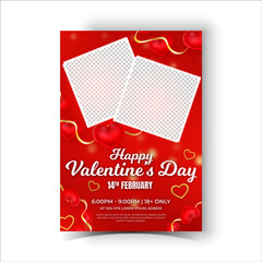 Valentine's day cards. Valentines day design for banners, flyers, newsletters, postcards. Space for text. Vector illustration.