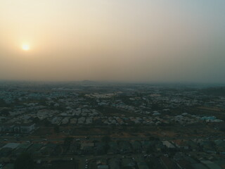 Aerial Photography of Sunset in Apo Resettlement Abuja