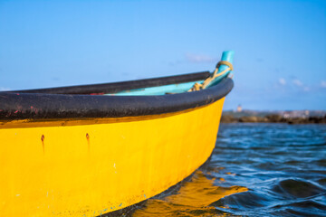 yellow boat on the water