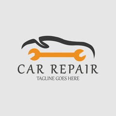Car repair logo design template. Vector illustration