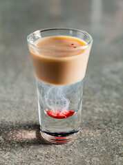 tasty alcoholic old fashioned cocktail in the bar