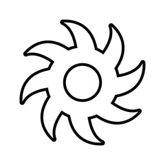 Black, hole, singularity outline icon. Line art vector.