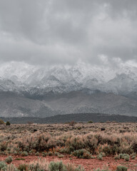 mountain and clouds
