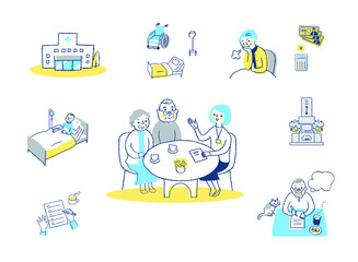 シニアのライフシーンイメージ　セット