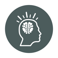 Potential, brainstorm icon. Gray vector sketch.