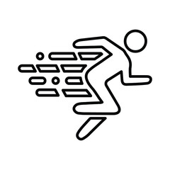 Sport, run, sports outline icon. Line vector design.