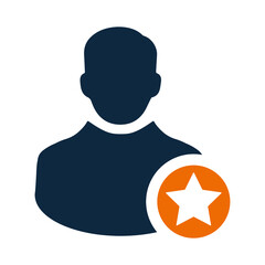 Profile, employee, rank, ranking icon. Simple flat design concept.