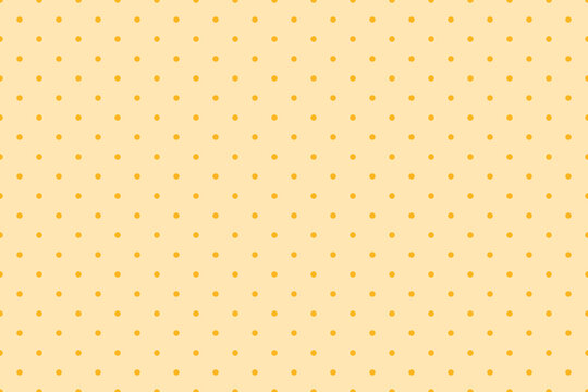 Polkadot pattern with small orange dots. Pastel colors. Seamless polka dot ornament. Vector illustration. Pattern templates in Swatches panel.