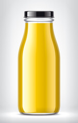 Glass Bottle on background. 