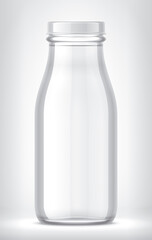 Glass Bottle on background. 