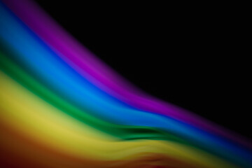 Colored blurred light lines. Abstraction of light. 
Lgbt flag.