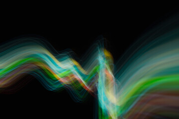 Colored blurred light lines. Abstraction of light.