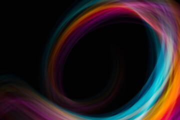Colored blurred light lines. Abstraction of light.