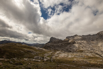 Fototapeta na wymiar Hiking in the Picos de Europa, Spain