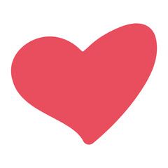 Heart in a naive style. Simple illustration