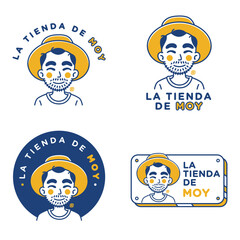 set of cartoon faces, logo design, brand design, characte design illustration for brands, shirts and more