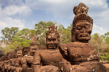 Fototapeta na wymiar South Gate of Angkor Thom
